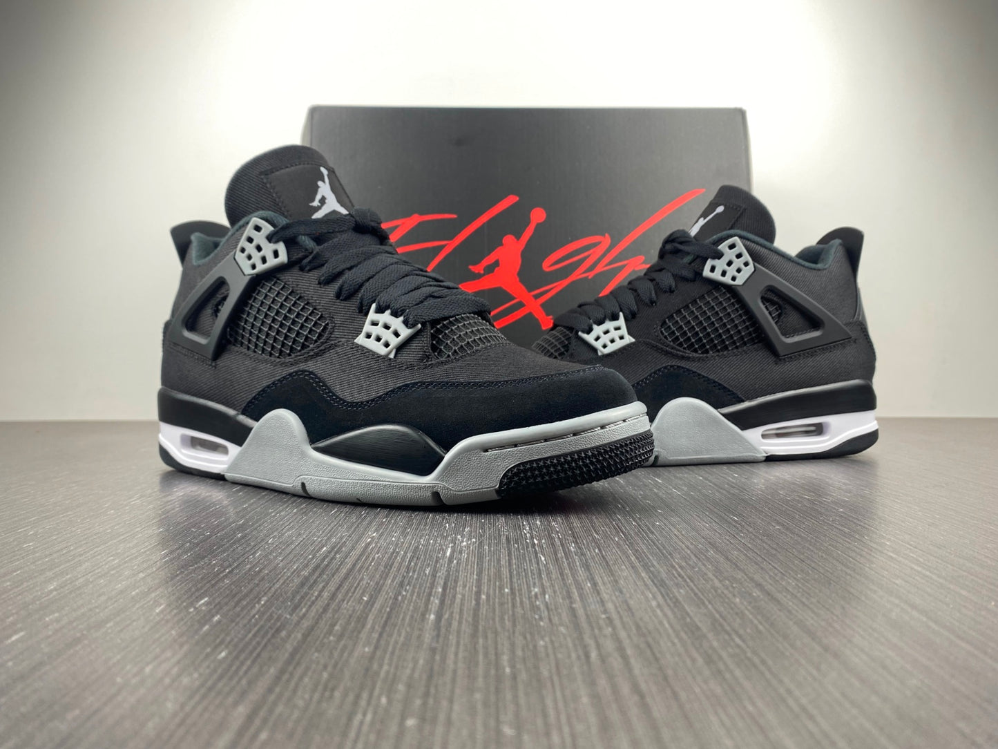 Jordan 4 Black Canvas