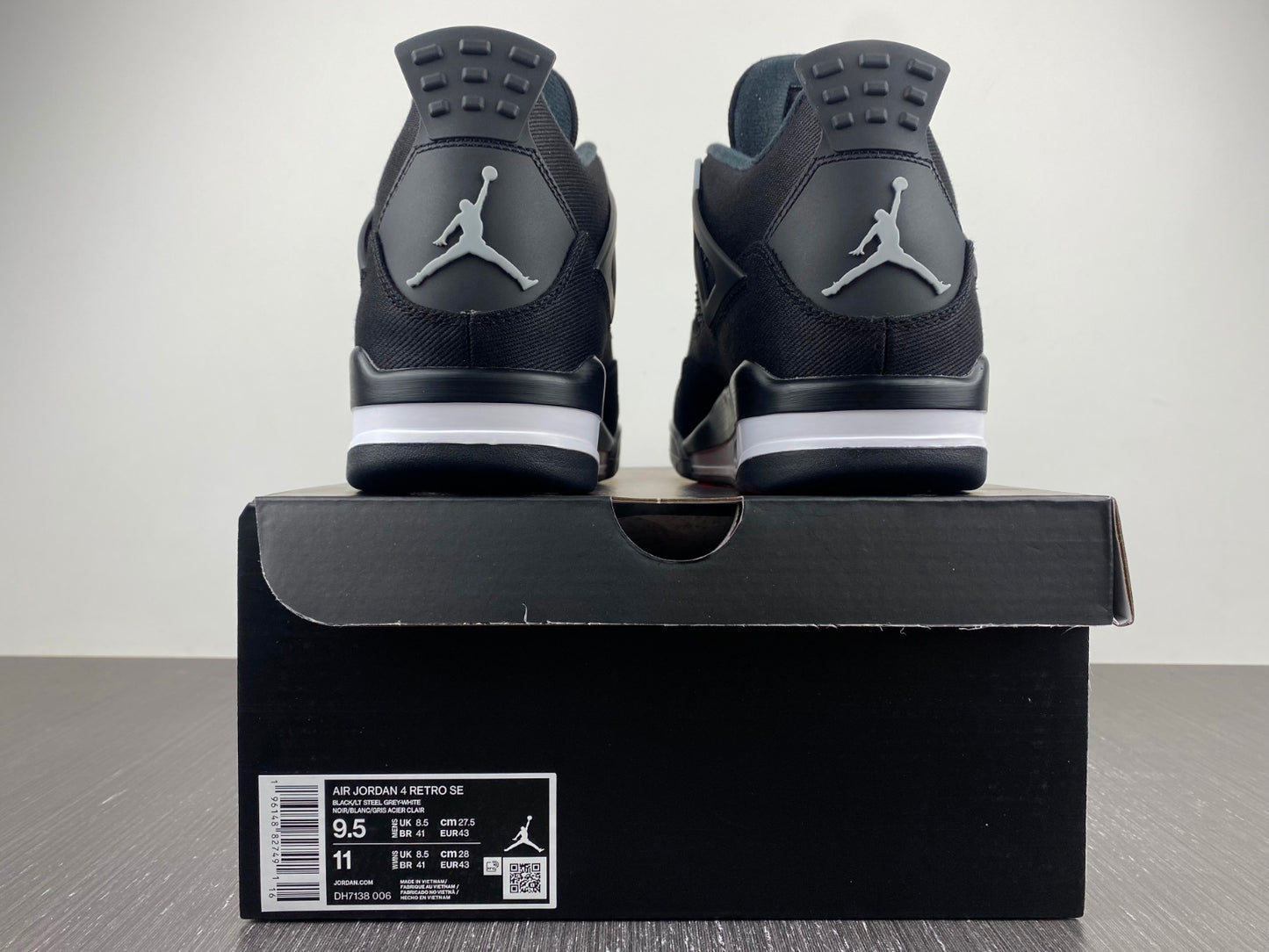 Jordan 4 Black Canvas