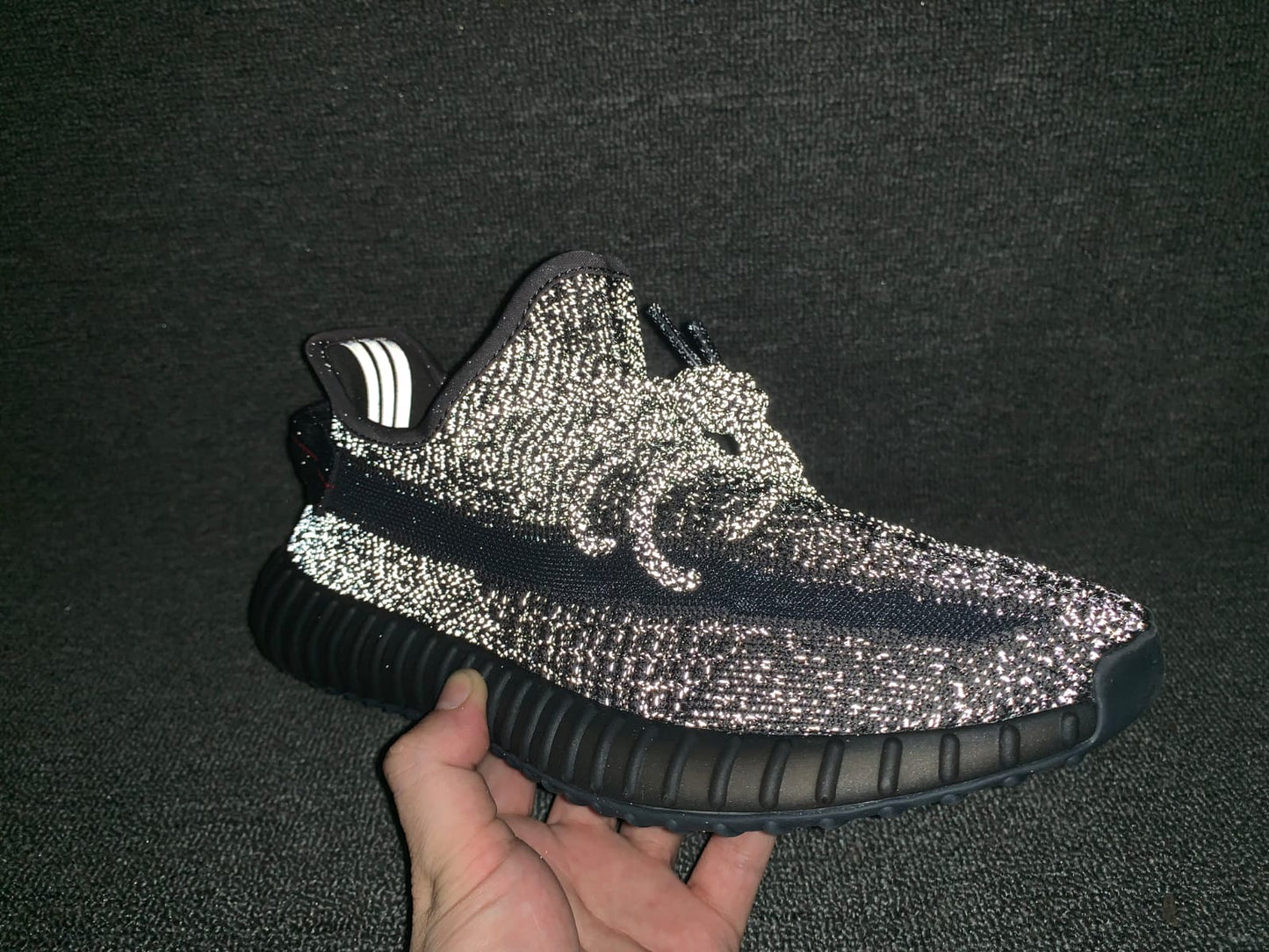 Yeezy 350 Static black reflective