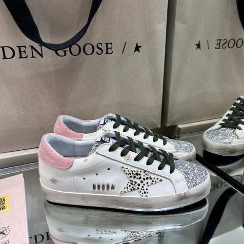 Golden Goose White and Pink